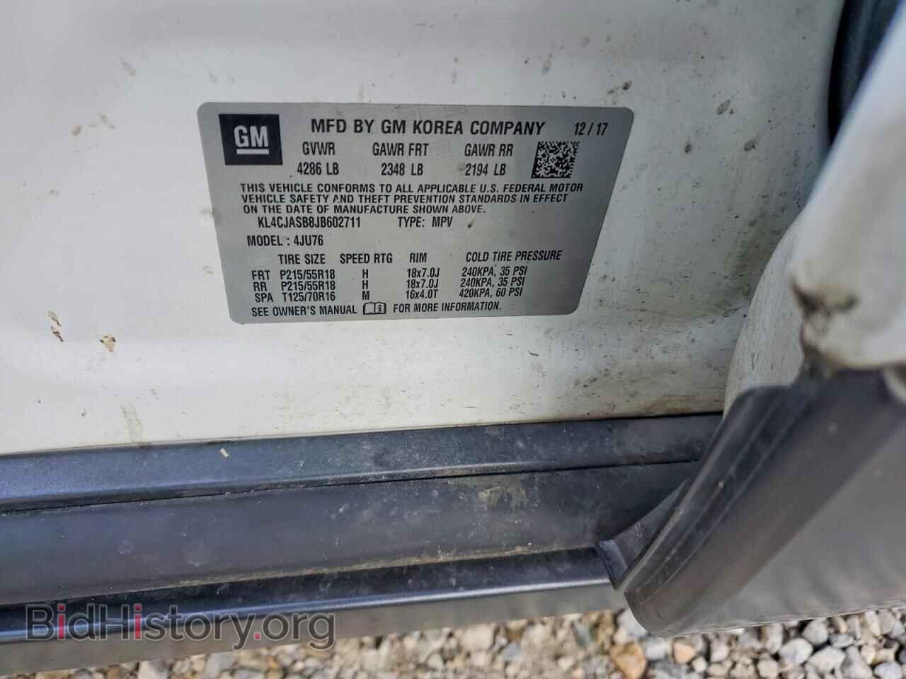 2018 BUICK ENCORE - VIN: KL4CJASB8JB602711 - Фото 12