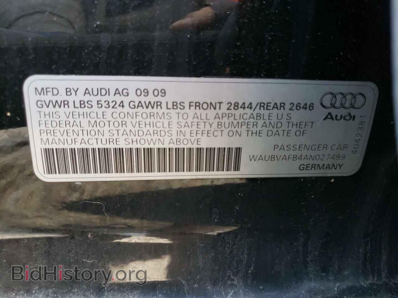 2010 AUDI A6 - VIN: WAUBVAFB4AN027499 - Фото 10