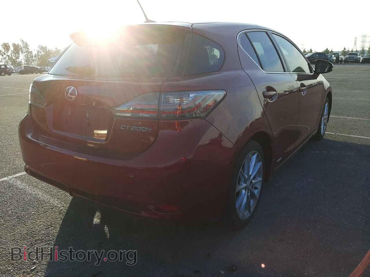 2012 LEXUS CT 200 - VIN: JTHKD5BH4C2109436 - Фото 4