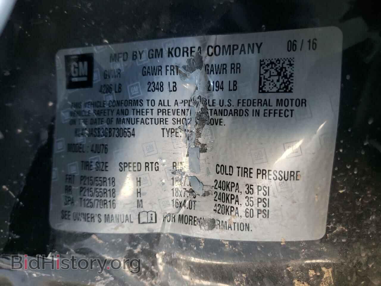 2016 BUICK ENCORE - VIN: KL4CJASB3GB730654 - Фото 14