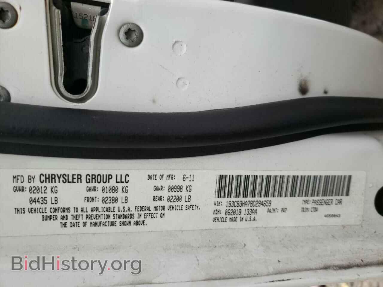 2011 DODGE CALIBER - VIN: 1B3CB3HA7BD294659 - Фото 10