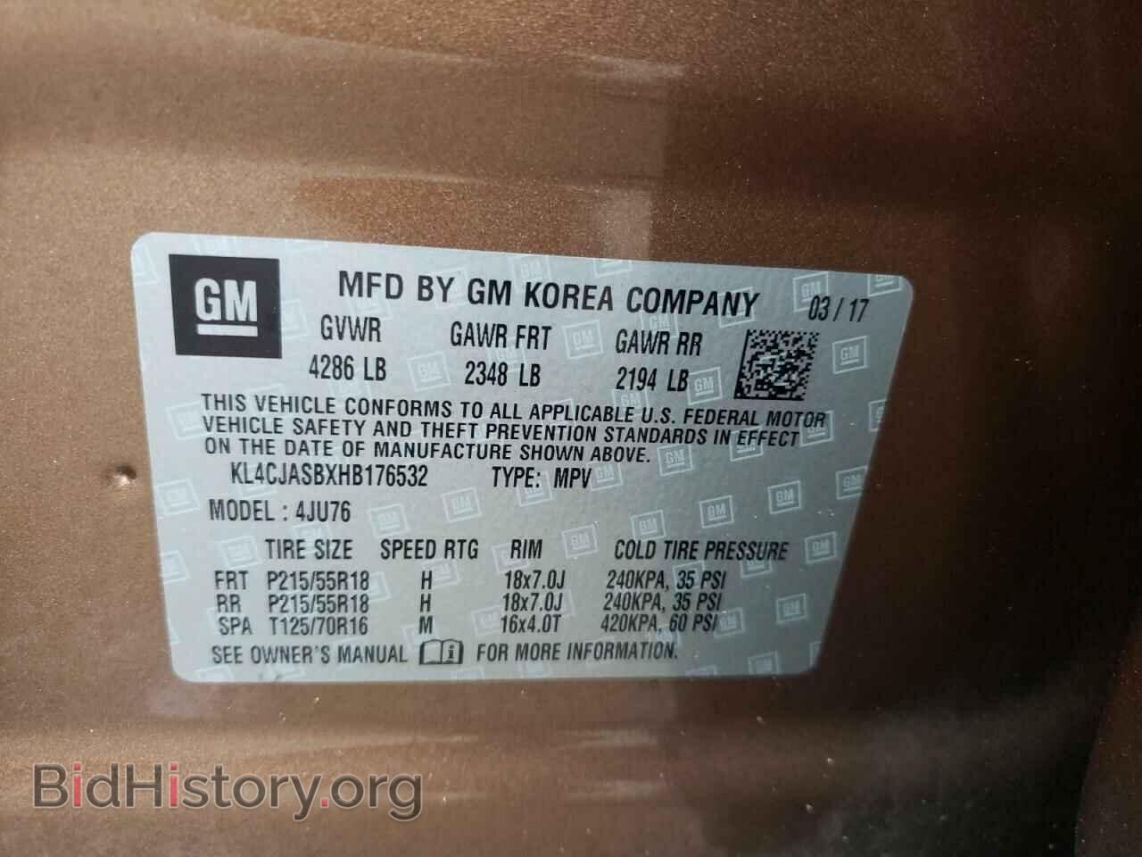 2017 BUICK ENCORE - VIN: KL4CJASBXHB176532 - Photo 10