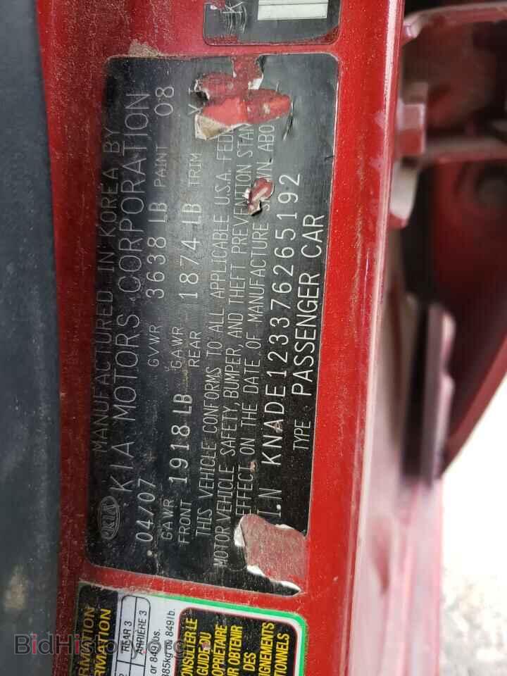 2007 KIA RIO - VIN: KNADE123376265192 - Фото 10