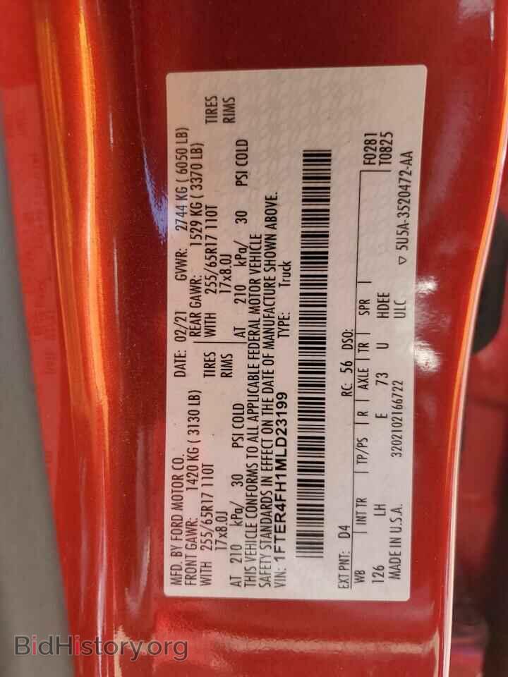 2021 FORD RANGER - VIN: 1FTER4FH1MLD23199 - Фото 12