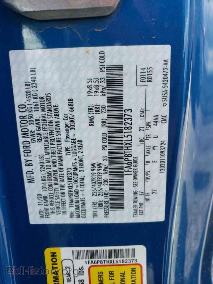 2020 FORD ALL Models - VIN: 1FA6P8THXL5182373 - Фото 12