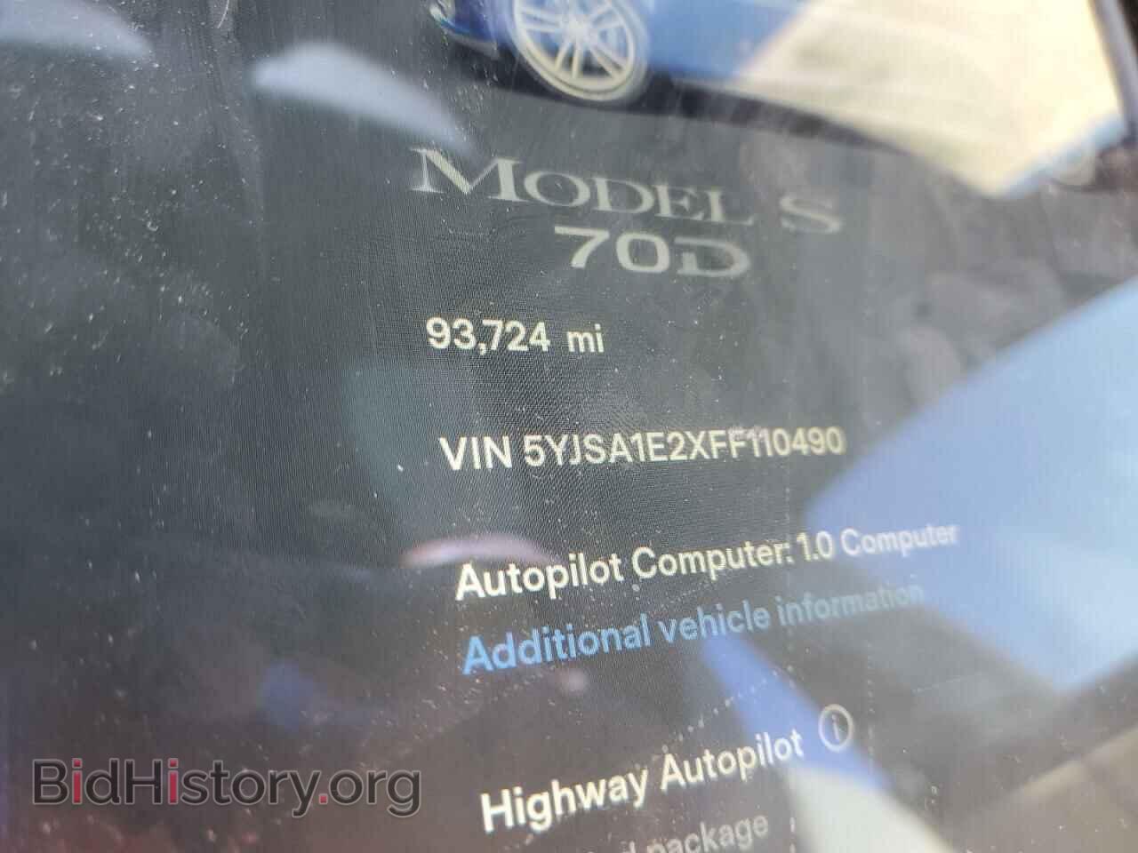 2015 TESLA MODEL S - VIN: 5YJSA1E2XFF110490 - Photo 9