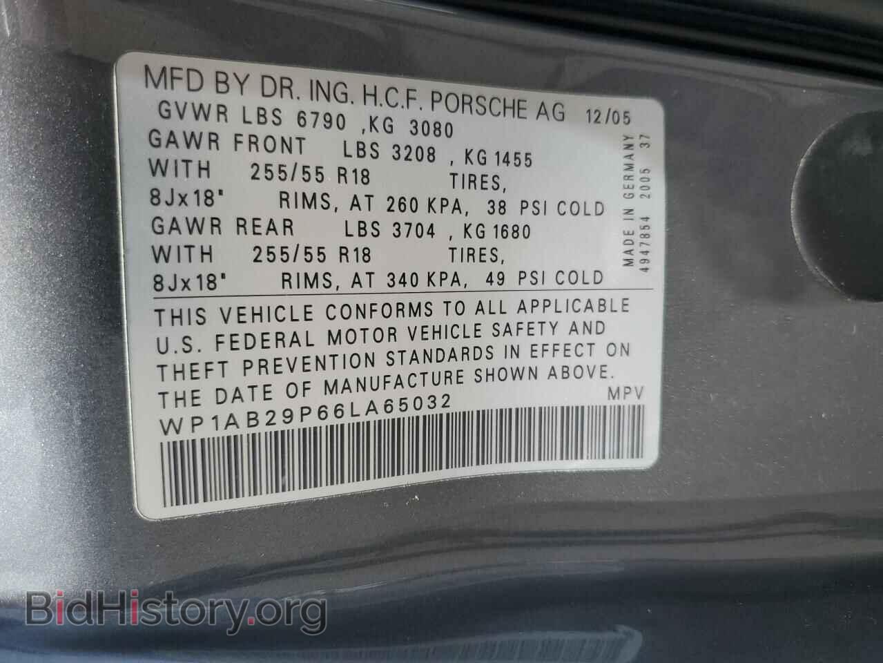 2006 PORSCHE CAYENNE - VIN: WP1AB29P66LA65032 - Фото 13