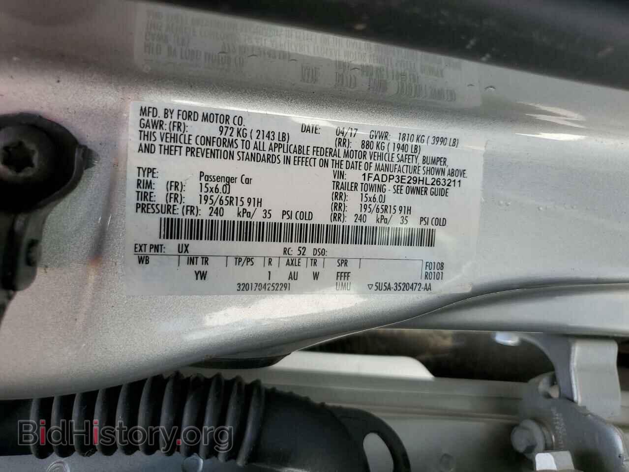 2017 FORD FOCUS - VIN: 1FADP3E29HL263211 - Фото 12