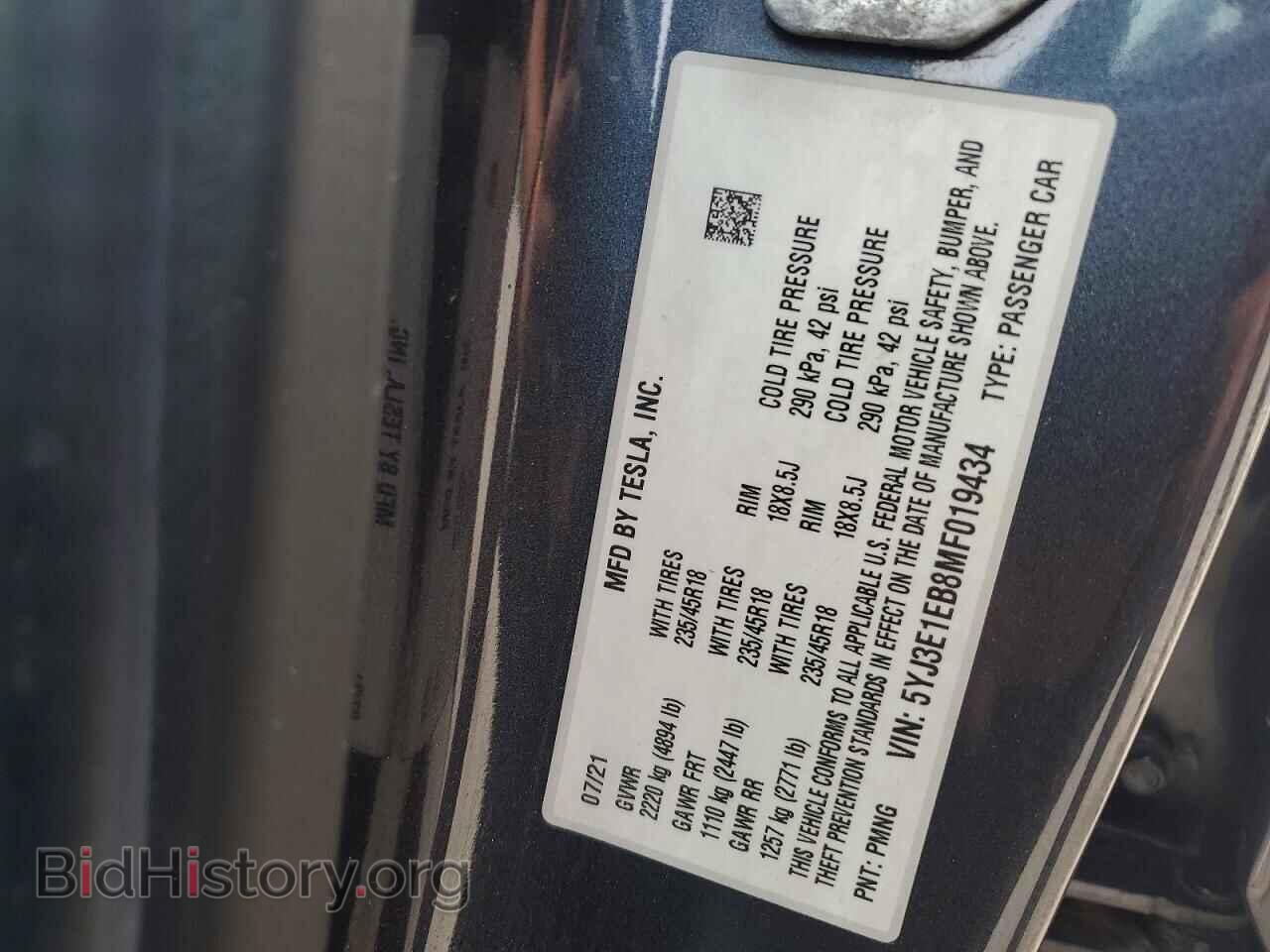 2021 TESLA MODEL 3 - VIN: 5YJ3E1EB8MF019434 - Photo 12