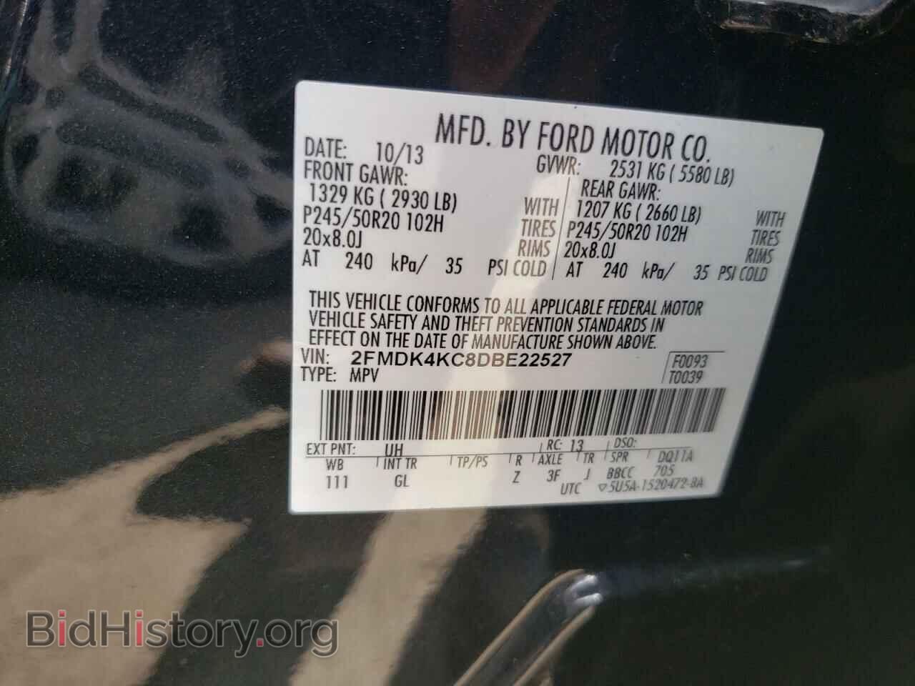 2013 FORD EDGE - VIN: 2FMDK4KC8DBE22527 - Photo 12