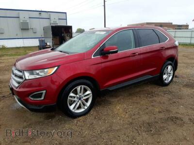 2015 Ford EDGE Edge SEL, красный — VIN 2FMTK4J95FBB27535, Copart