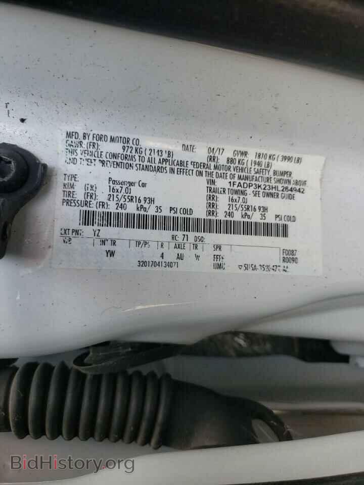 2017 FORD FOCUS - VIN: 1FADP3K23HL264942 - Фото 10