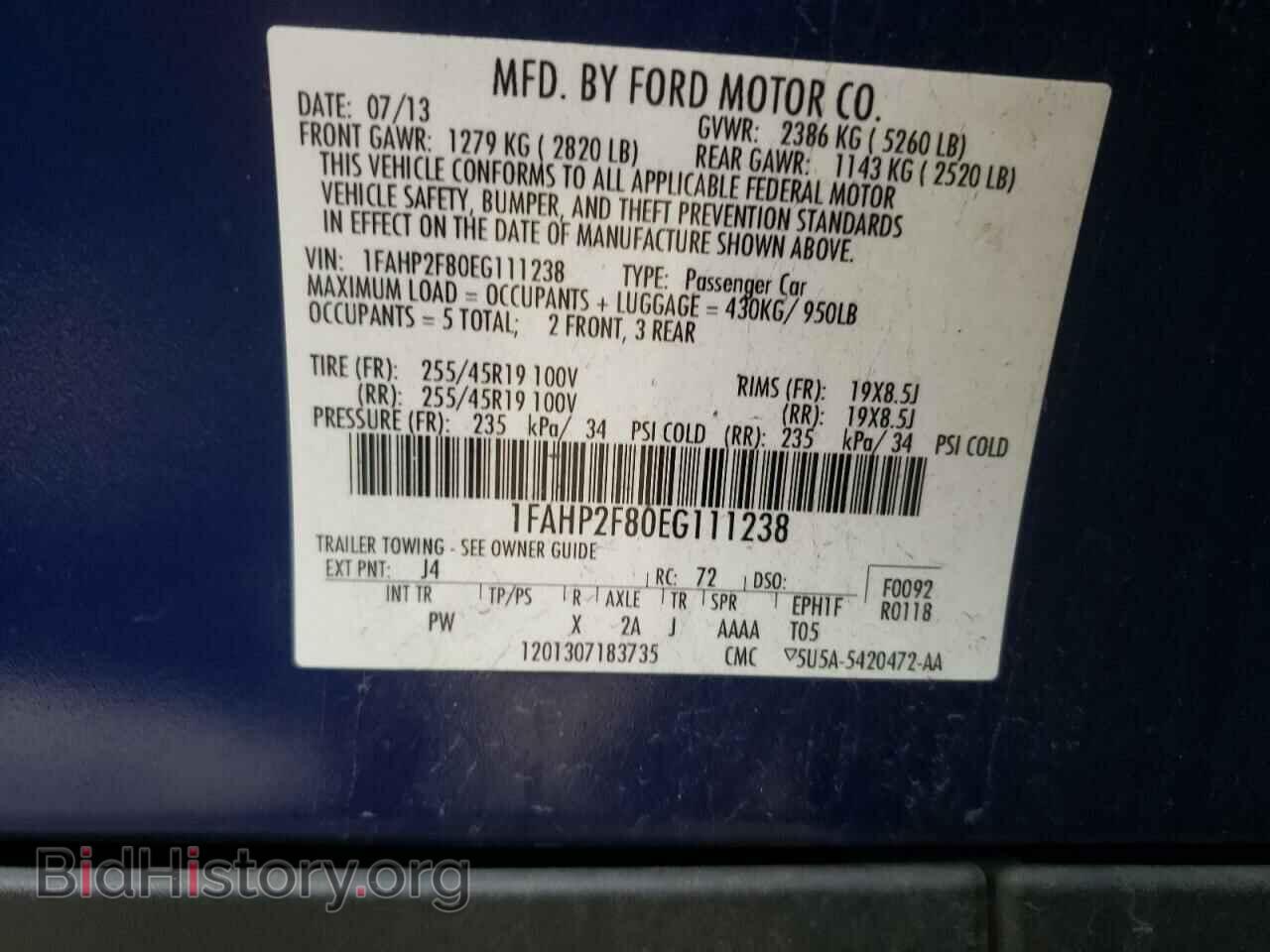 2014 FORD TAURUS - VIN: 1FAHP2F80EG111238 - Photo 10