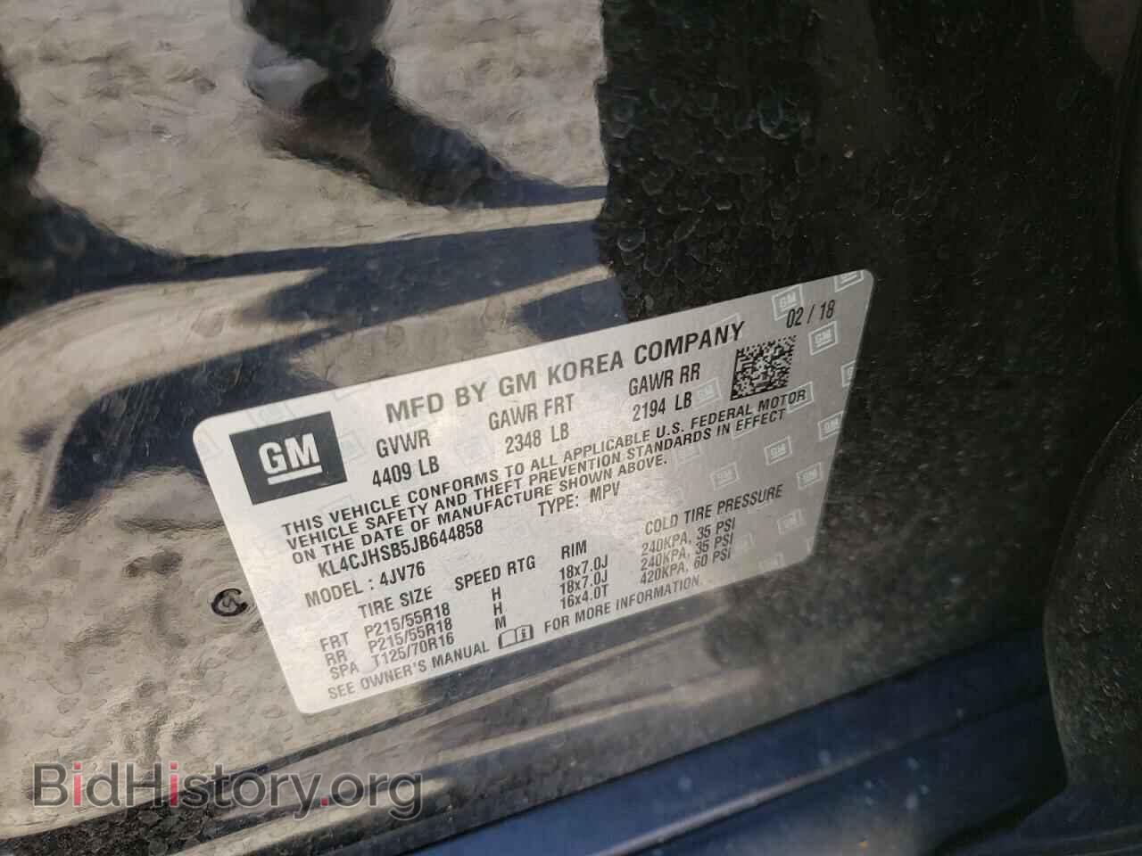 2018 BUICK ENCORE - VIN: KL4CJHSB5JB644858 - Photo 13