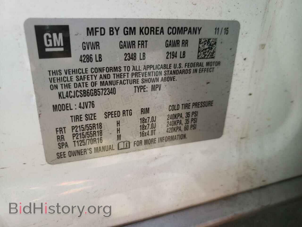 2016 BUICK ENCORE - VIN: KL4CJCSB6GB572340 - Photo 13