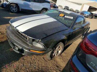 2007 Ford ALL MODELS Mustang, black — VIN 1ZVFT80N675295871, Copart
