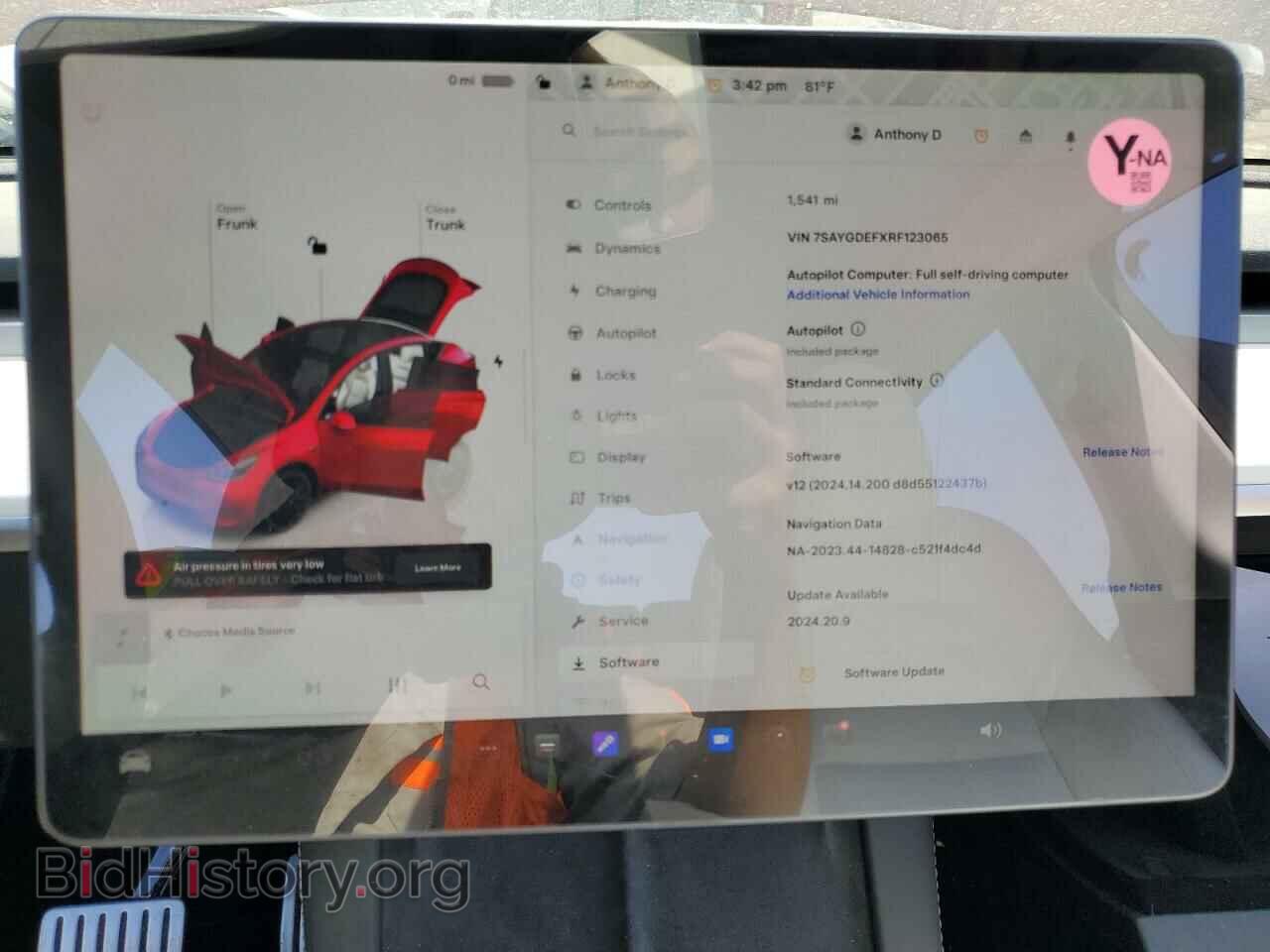 2024 TESLA MODEL Y - VIN: 7SAYGDEFXRF123065 - Фото 9