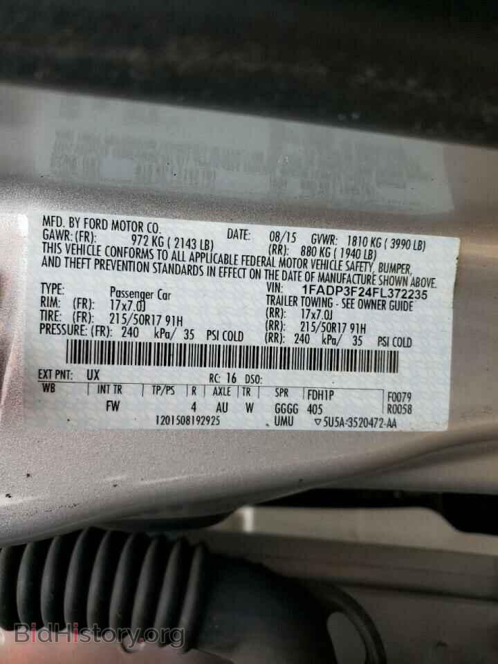2015 FORD FOCUS - VIN: 1FADP3F24FL372235 - Фото 10