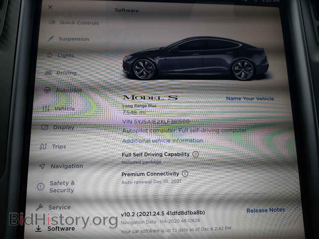 2020 TESLA MODEL S - VIN: 5YJSA1E2XLF381500 - Photo 9