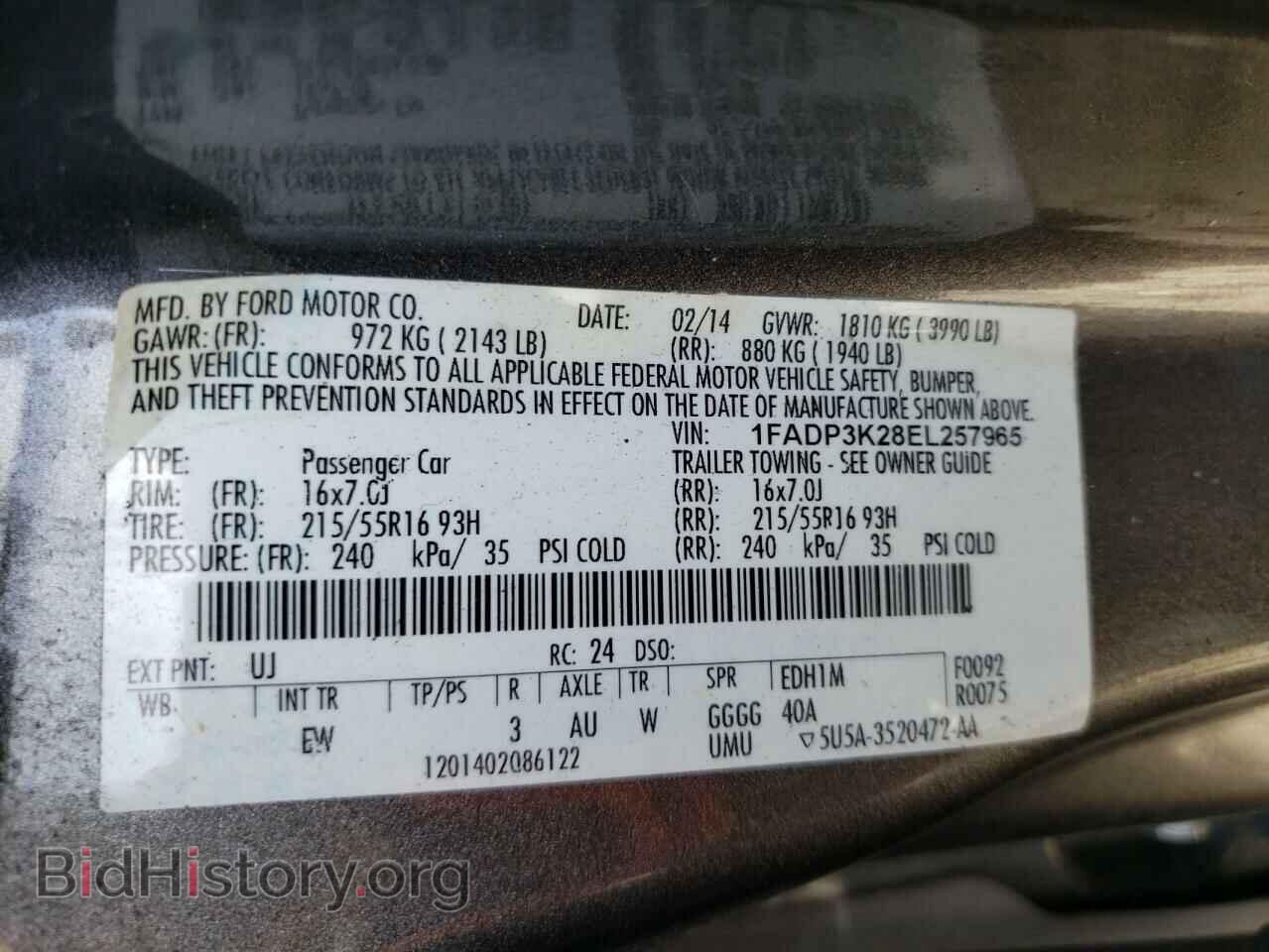 2014 FORD FOCUS - VIN: 1FADP3K28EL257965 - Photo 12