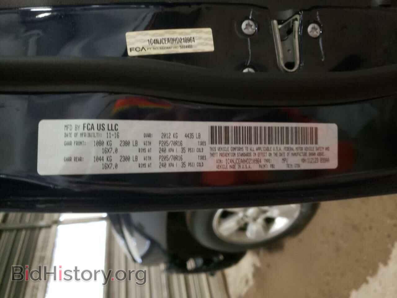 2017 JEEP COMPASS - VIN: 1C4NJCEA0HD210964 - Фото 13