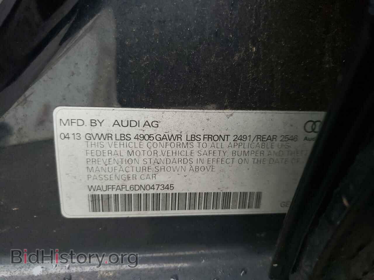 2013 AUDI A4 - VIN: WAUFFAFL6DN047345 - Фото 10
