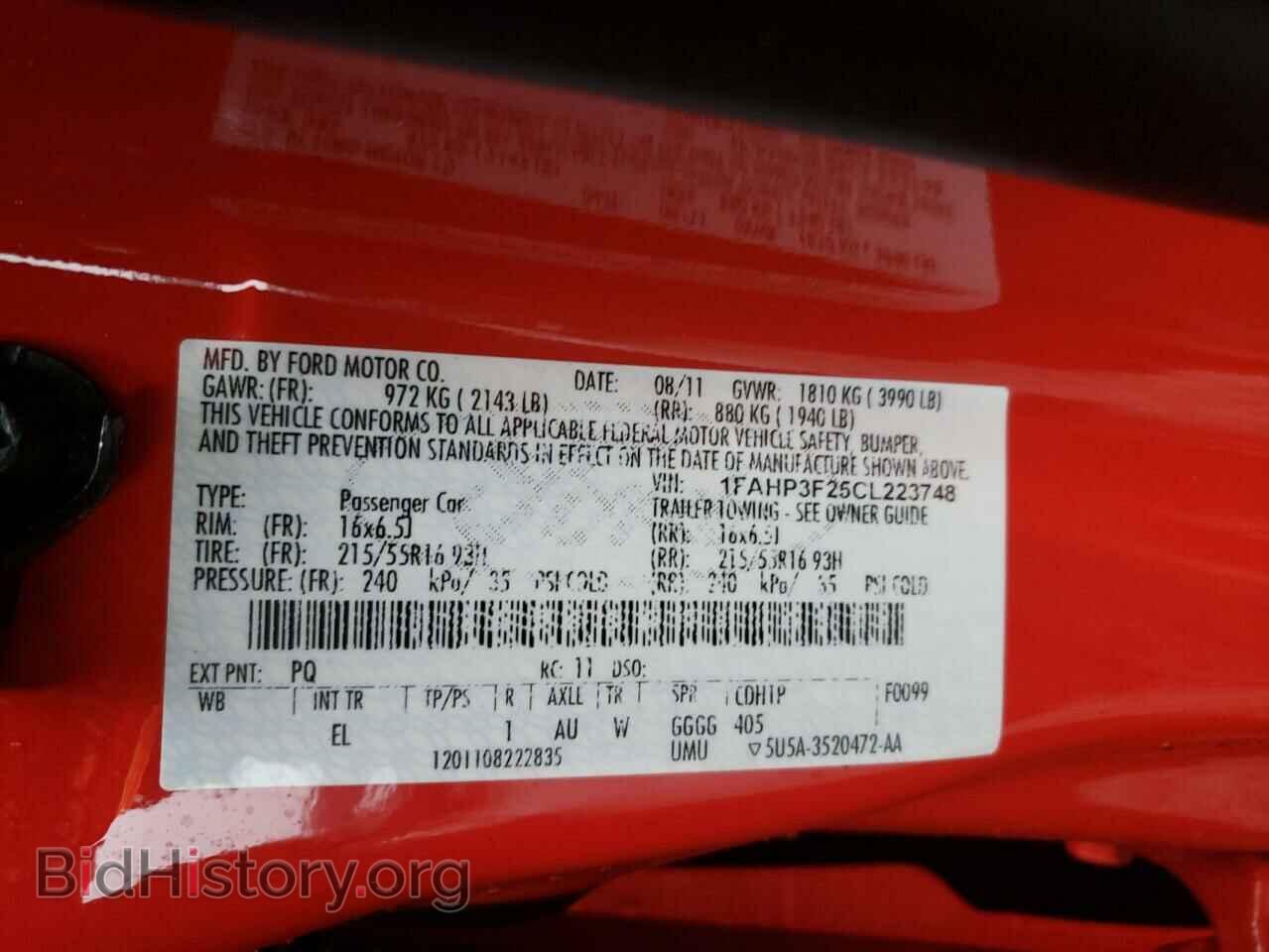 2012 FORD FOCUS - VIN: 1FAHP3F25CL223748 - Фото 10
