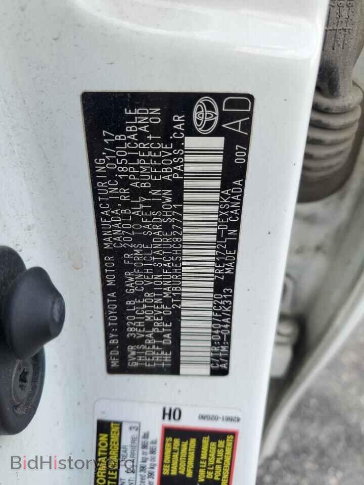 2017 TOYOTA COROLLA - VIN: 2T1BURHE5HC827771 - Фото 12