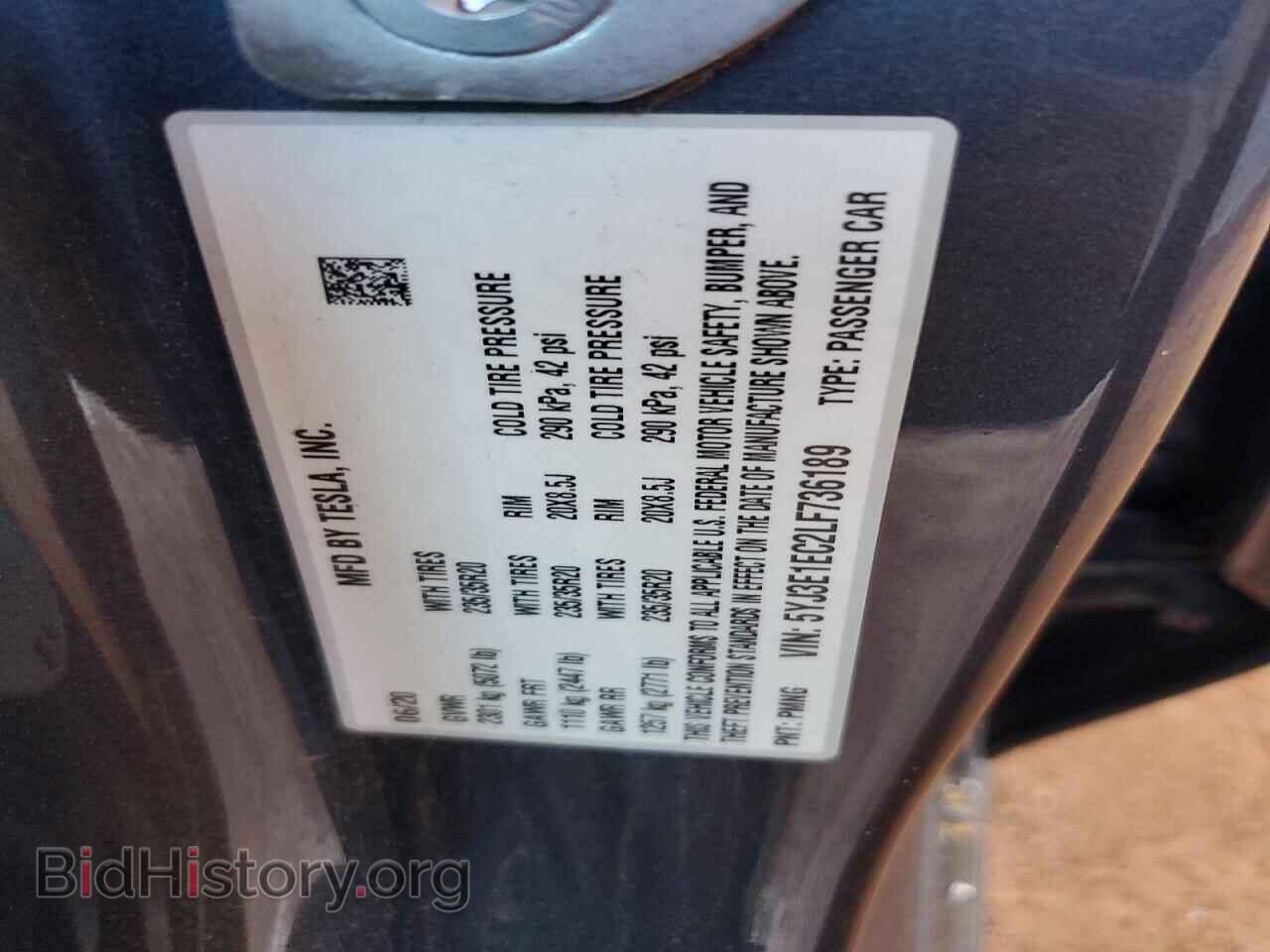 2020 TESLA MODEL 3 - VIN: 5YJ3E1EC2LF736189 - Фото 12