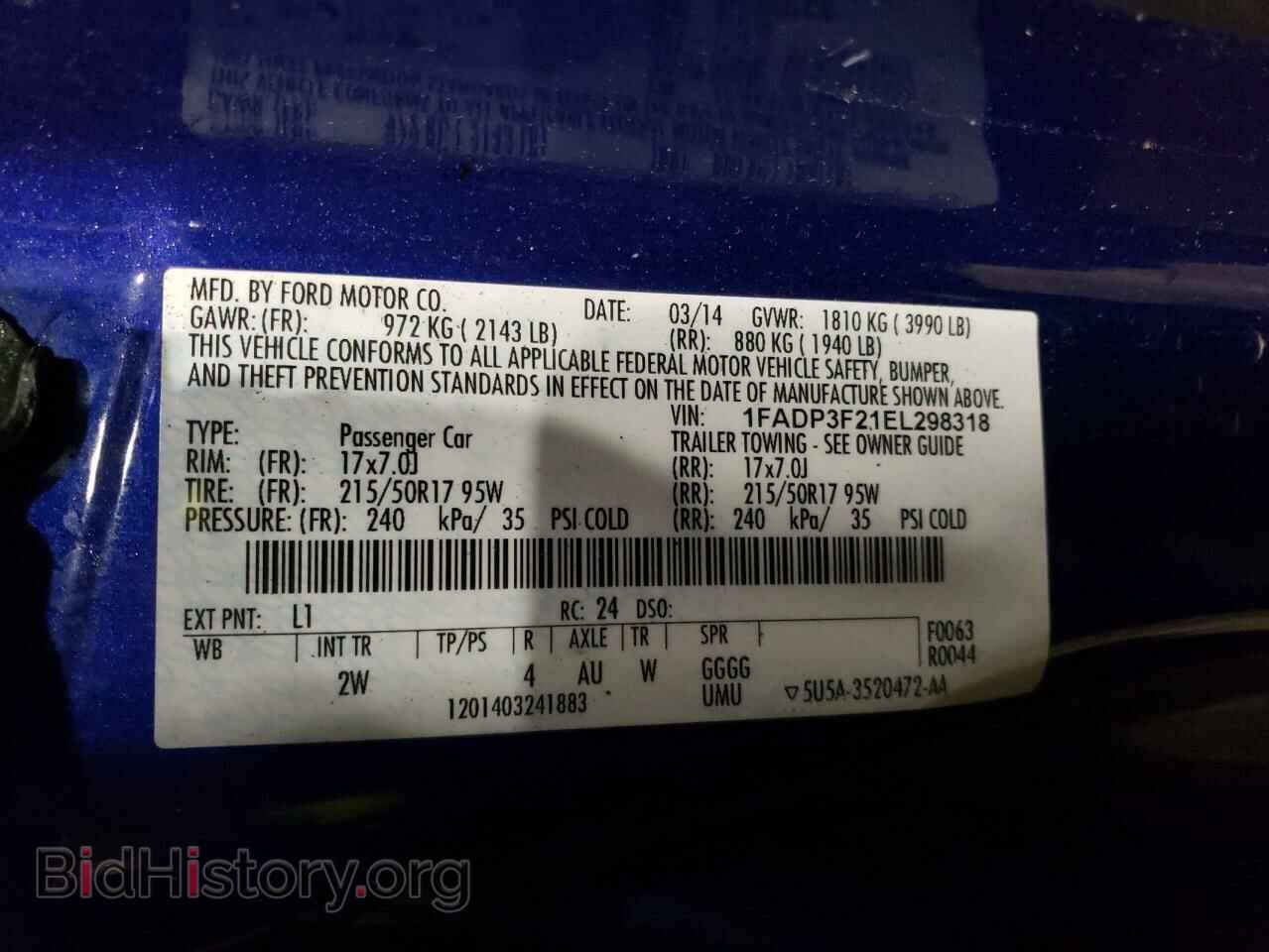 2014 FORD FOCUS - VIN: 1FADP3F21EL298318 - Photo 12