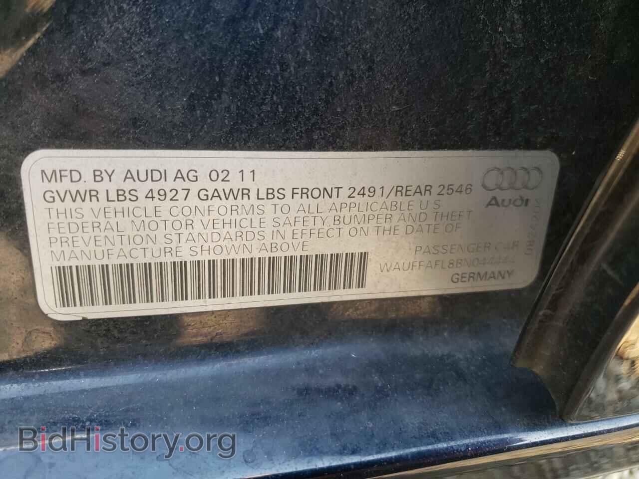 2011 AUDI A4 - VIN: WAUFFAFL8BN044444 - Photo 12