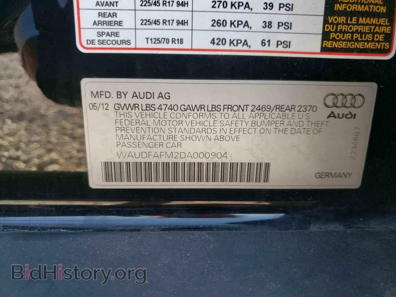 2013 AUDI A3 - VIN: WAUDFAFM2DA000904 - Фото 13