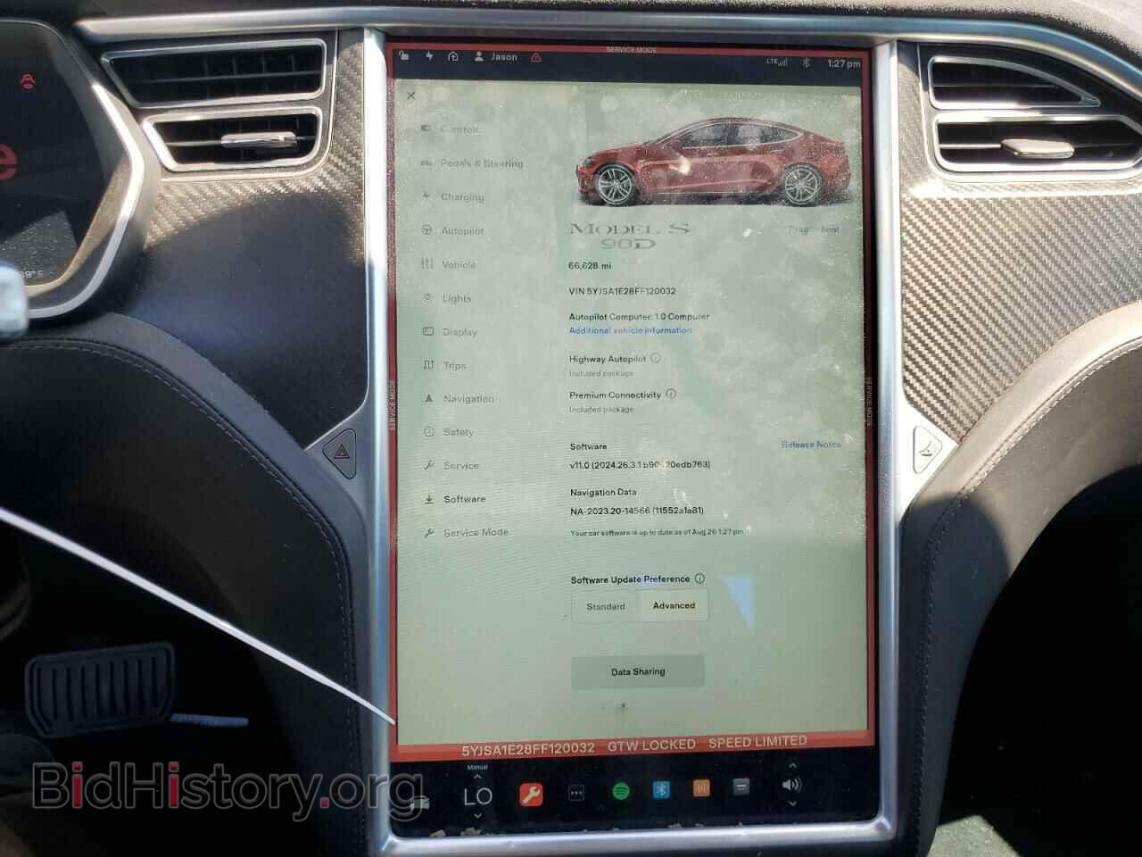 2015 TESLA MODEL S - VIN: 5YJSA1E28FF120032 - Photo 9