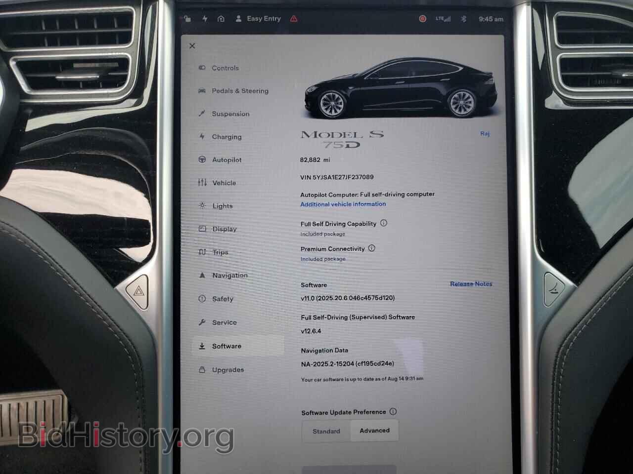 2018 TESLA MODEL S - VIN: 5YJSA1E27JF237089 - Фото 9