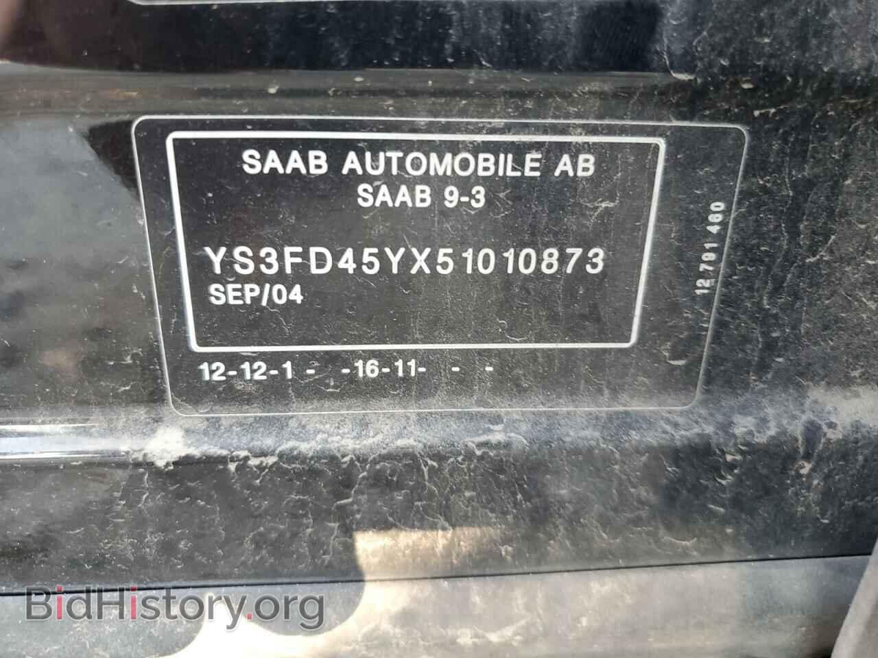 2005 SAAB 9 3 - VIN: YS3FD45YX51010873 - Фото 13
