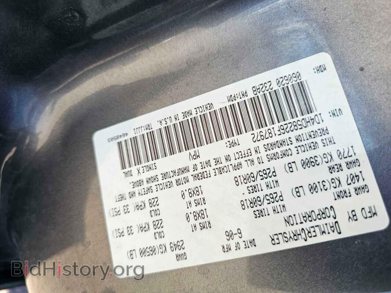 2006 DODGE DURANGO - VIN: 1D4HD58226F187972 - Photo 10