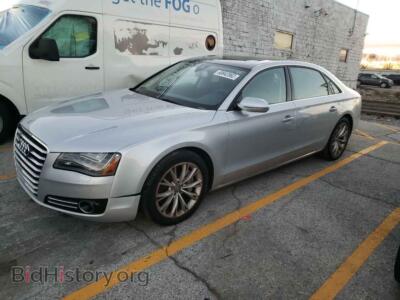 2012 Audi A8 A8 L Quatt, серебристый — VIN WAURVAFD3CN021079, Copart