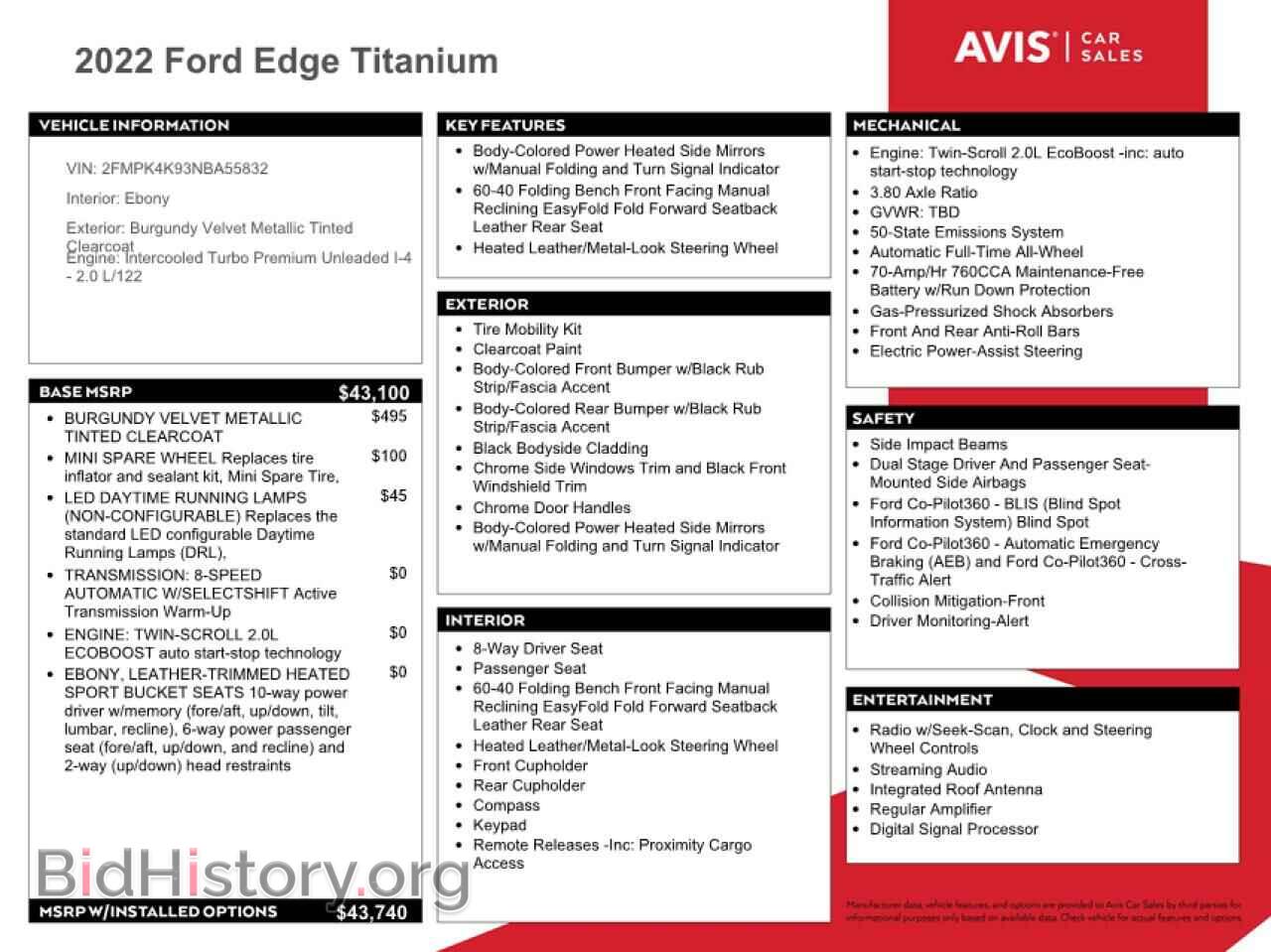 2022 FORD EDGE - VIN: 2FMPK4K93NBA55832 - Фото 13