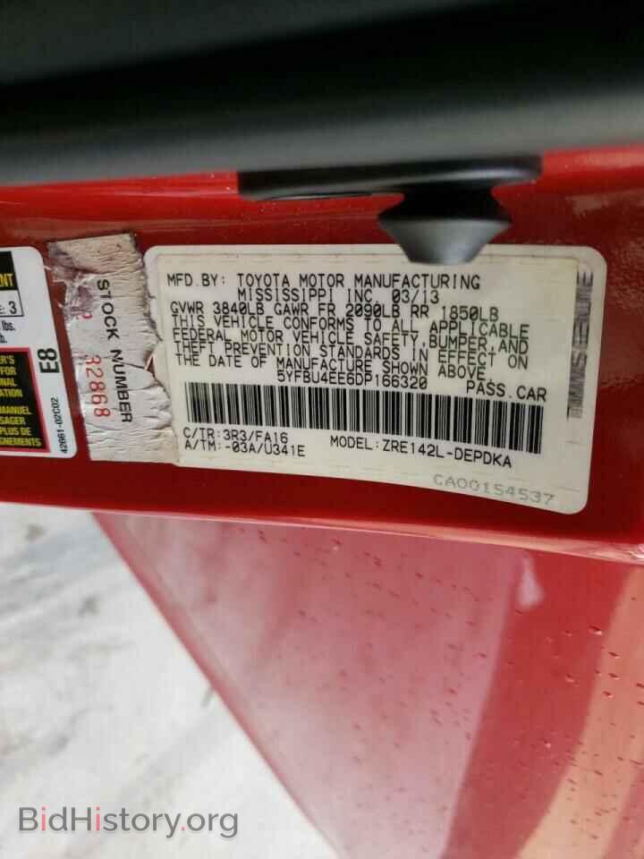 2013 TOYOTA COROLLA - VIN: 5YFBU4EE6DP166320 - Photo 10
