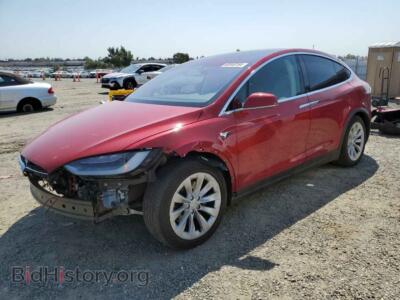 2017 Tesla MODEL X, красный — VIN 5YJXCBE28HF054493, Copart