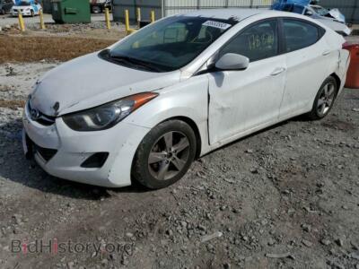 2013 Hyundai ELANTRA GLS, white — VIN 5NPDH4AE5DH302095, Copart