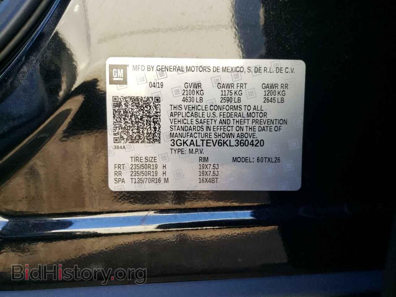 2019 GMC TERRAIN - VIN: 3GKALTEV6KL360420 - Фото 10