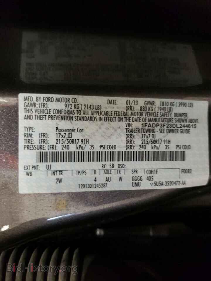 2013 FORD FOCUS - VIN: 1FADP3F23DL244615 - Фото 10