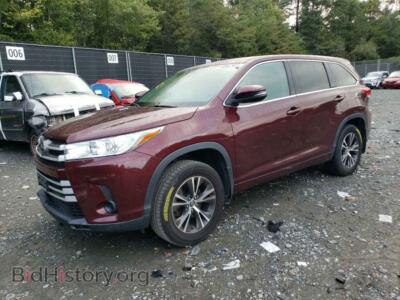 2018 Toyota HIGHLANDER, burgundy — VIN 5TDBZRFH7JS845944, Copart