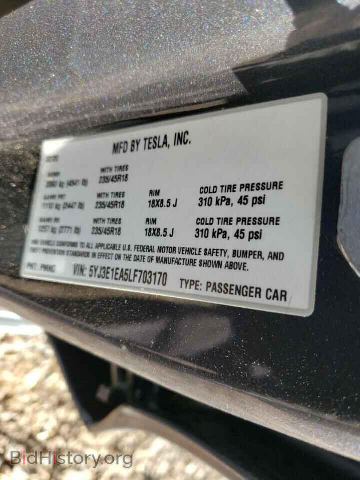 2020 TESLA MODEL 3 - VIN: 5YJ3E1EA5LF703170 - Фото 10