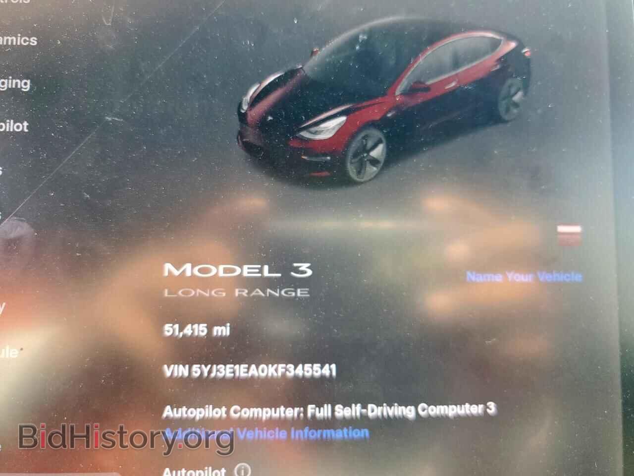 2019 TESLA MODEL 3 - VIN: 5YJ3E1EA0KF345541 - Фото 9