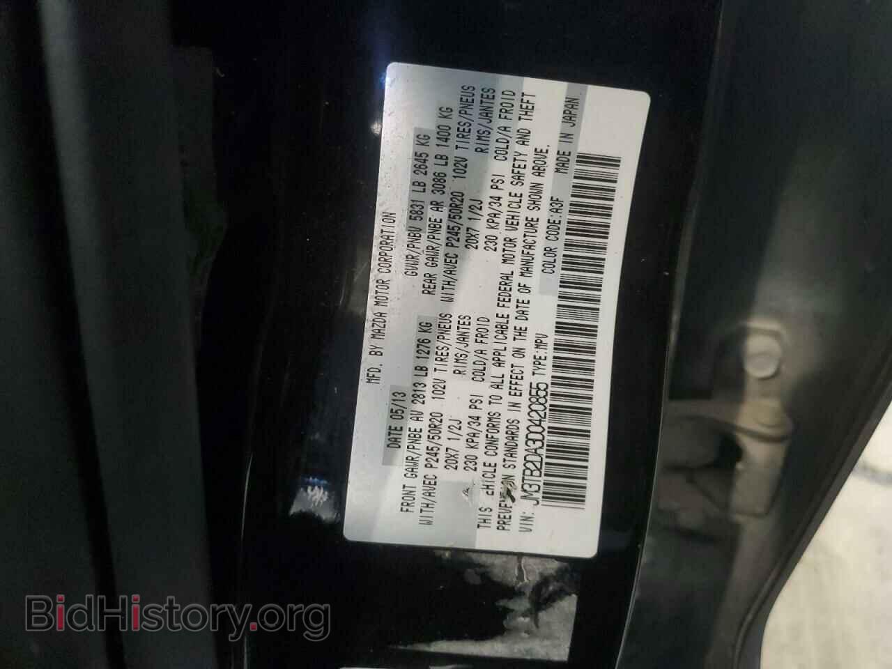 2013 MAZDA CX-9 - VIN: JM3TB2DA3D0420855 - Фото 13