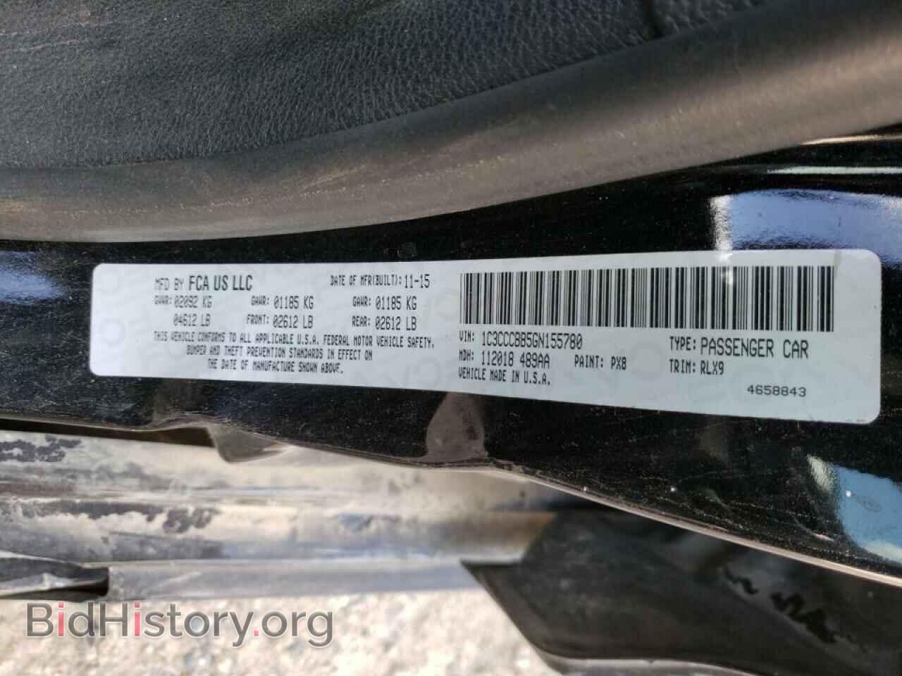 2016 CHRYSLER 200 - VIN: 1C3CCCBB5GN155780 - Фото 10