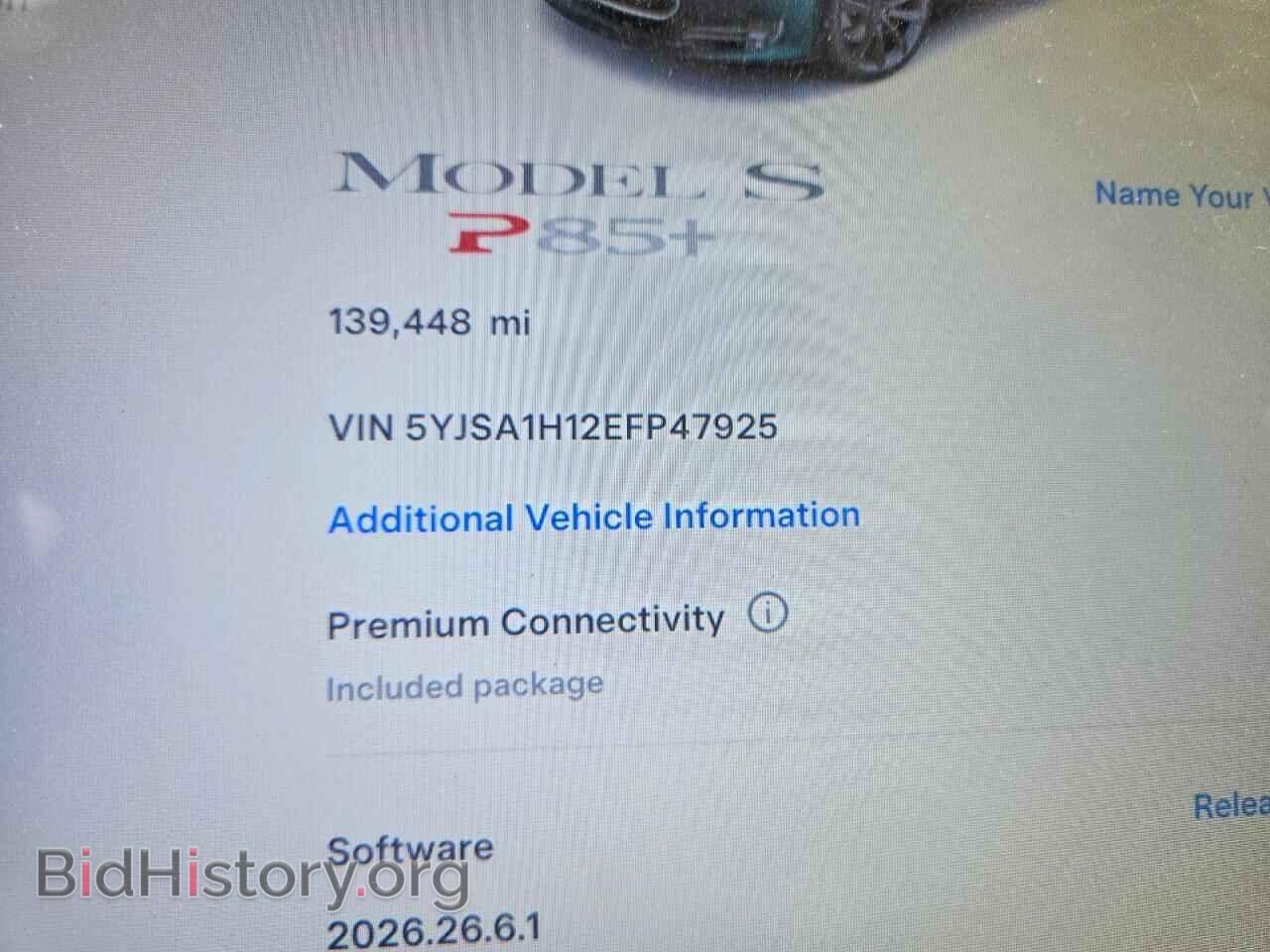 2014 TESLA MODEL S - VIN: 5YJSA1H12EFP47925 - Photo 9
