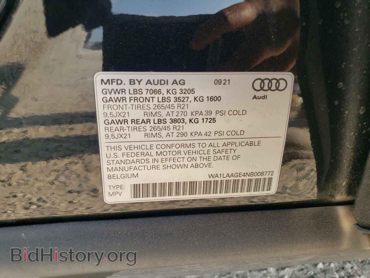 2022 AUDI E-TRON - VIN: WA1LAAGE4NB008772 - Фото 12